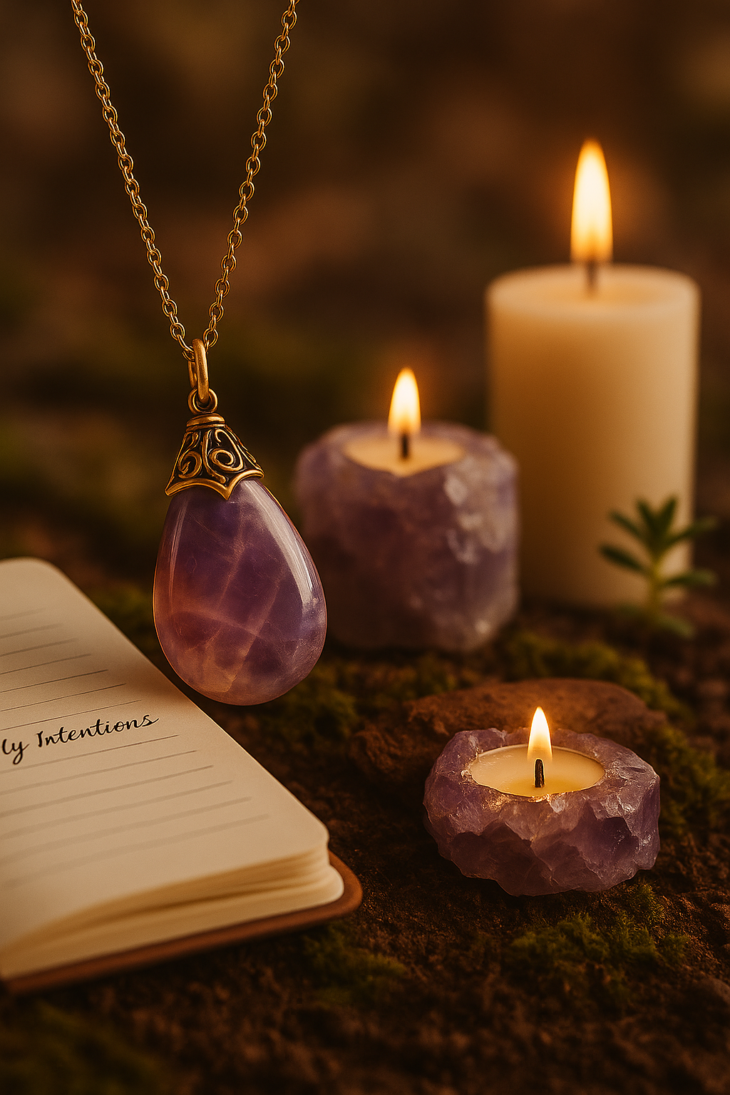 Gemstone Perfume Pendant Necklaces