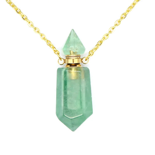 Crystal Essence Perfume Pendant Green Fluorite